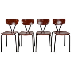 1950s Design Pagwood Pagholz Set of 4 Chairs