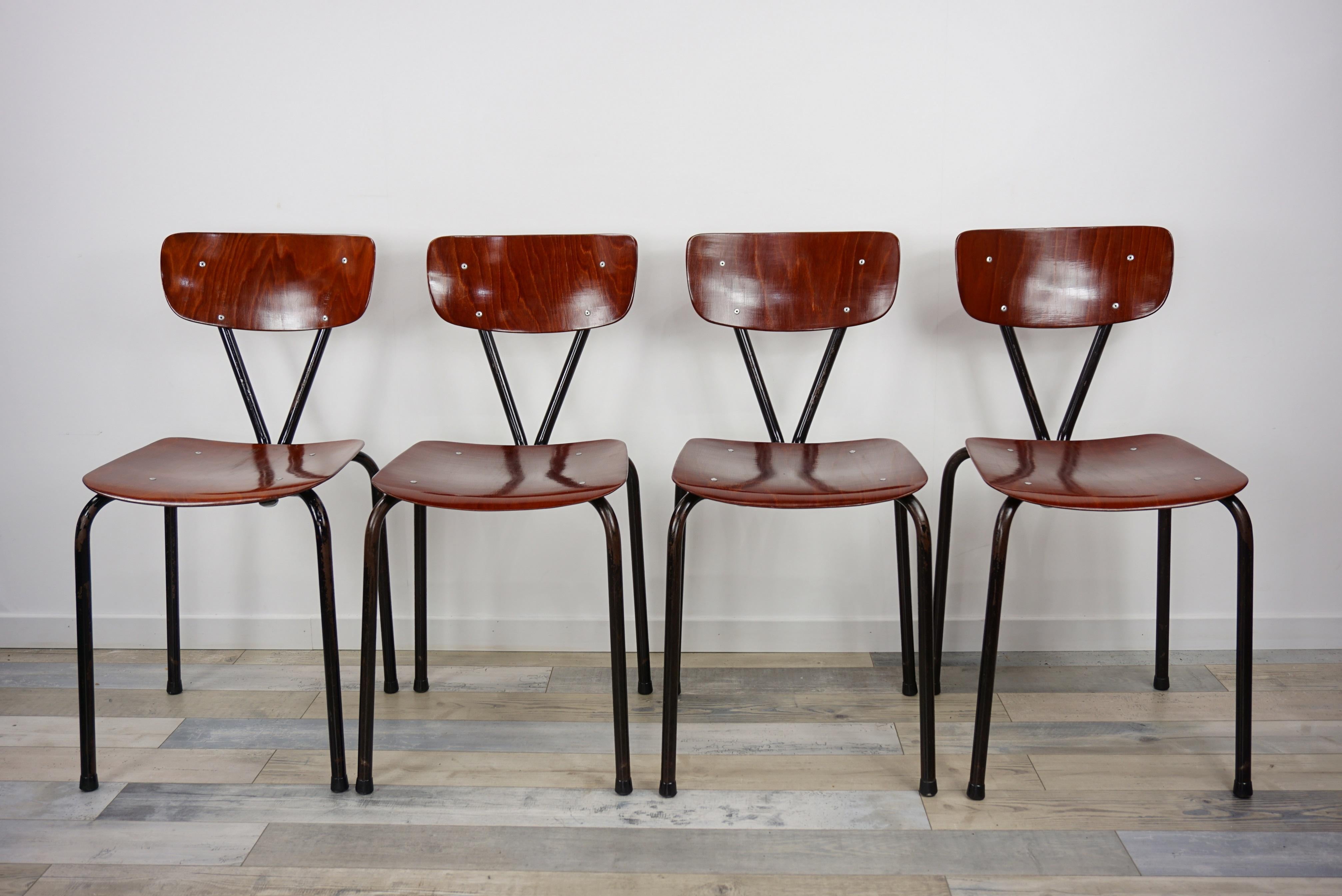 1950s Design Pagwood Pagholz Set of Six Chairs 11
