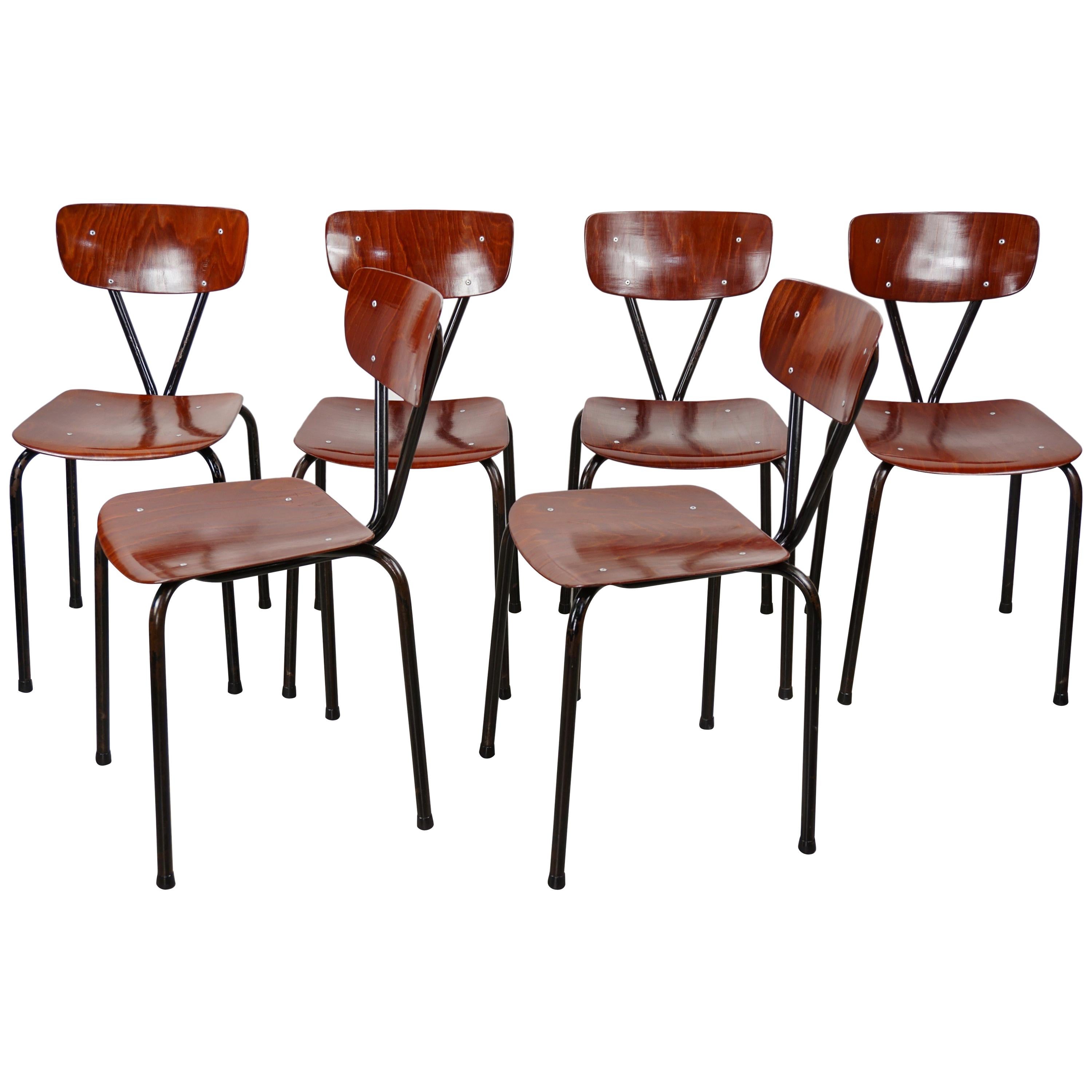 1950s Design Pagwood Pagholz Set of Six Chairs