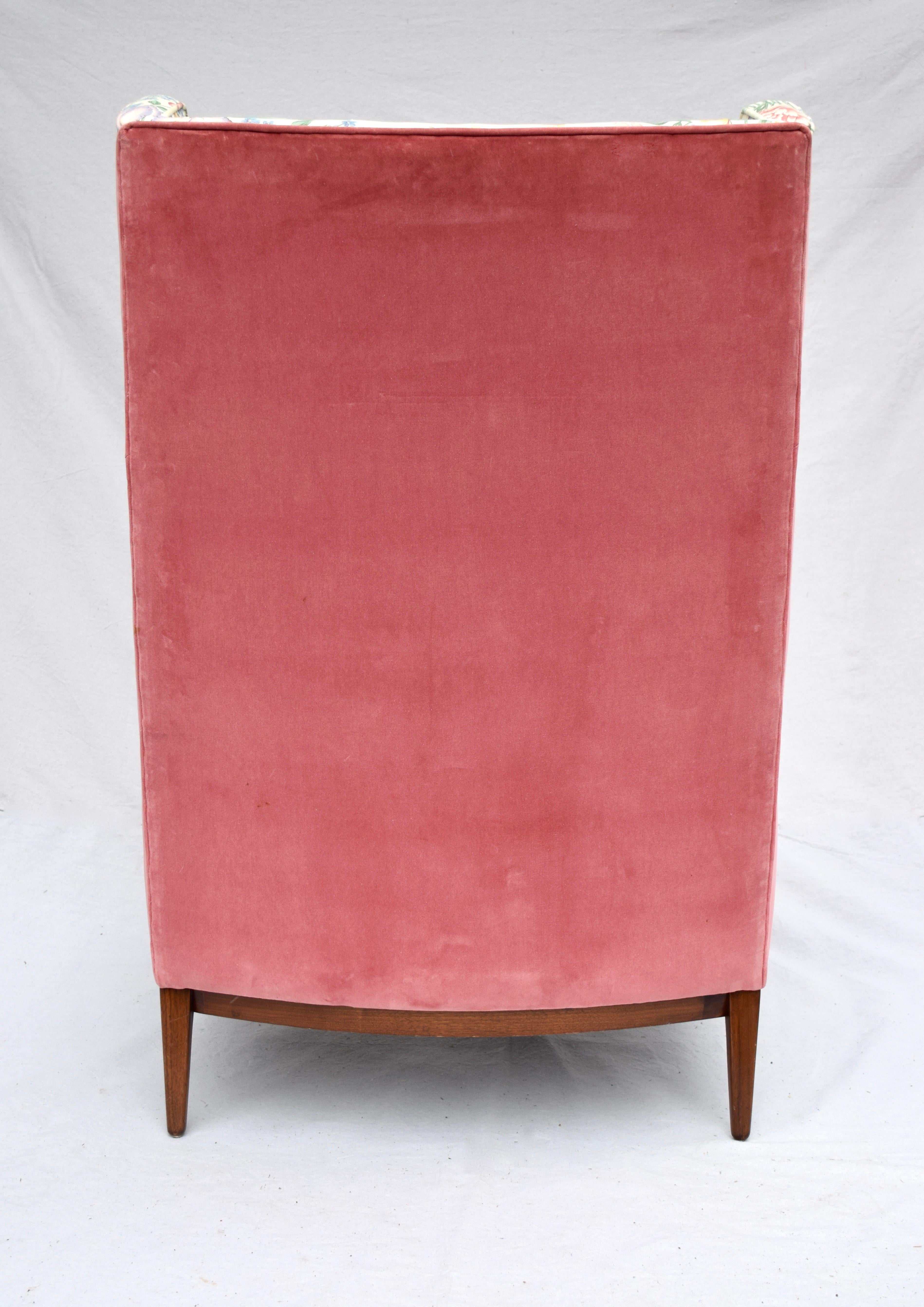 20th Century 1950's Designer Wingback Chair in the Manner of Gio Ponti