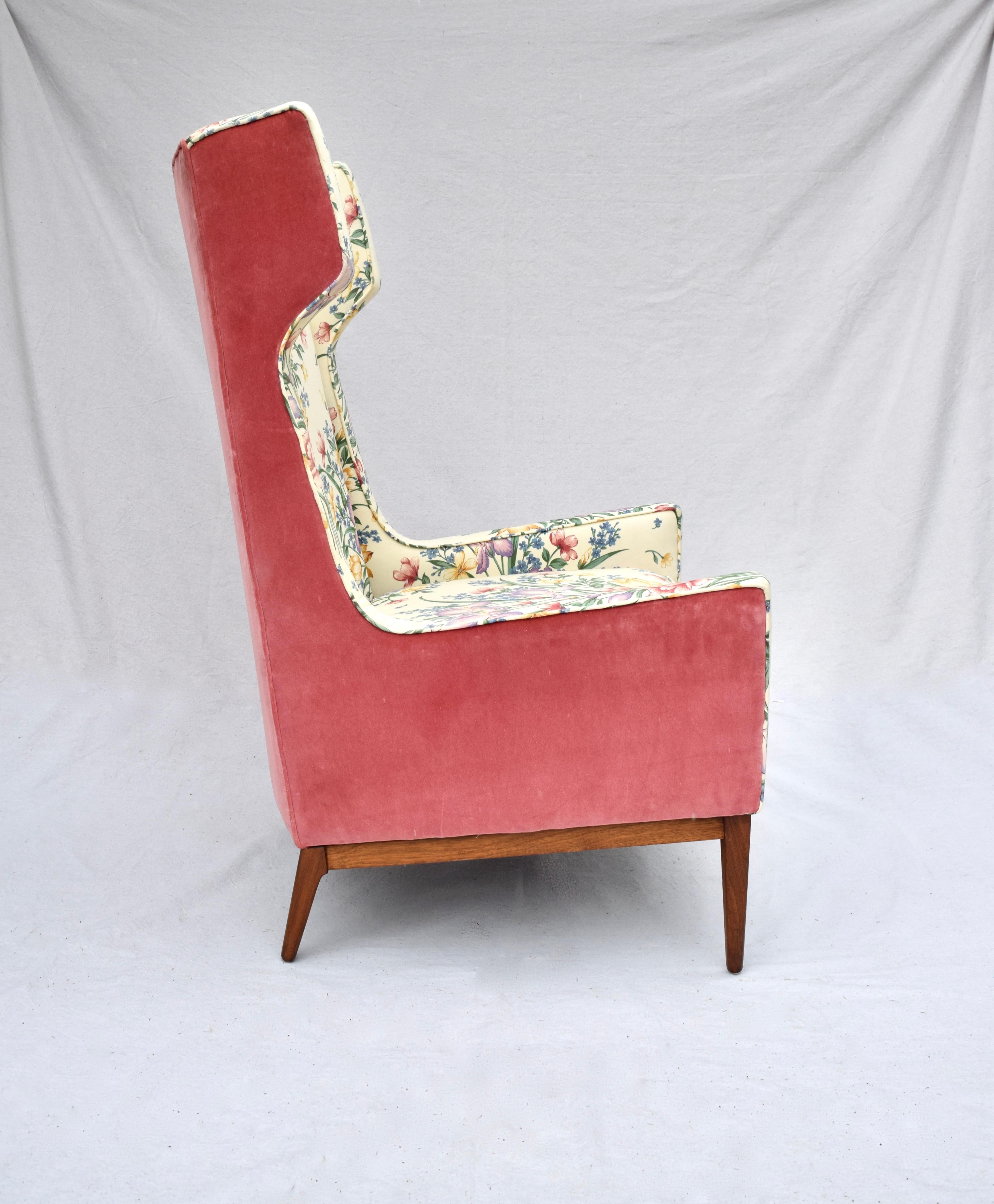 1950's Designer Wingback Chair in the Manner of Gio Ponti 1