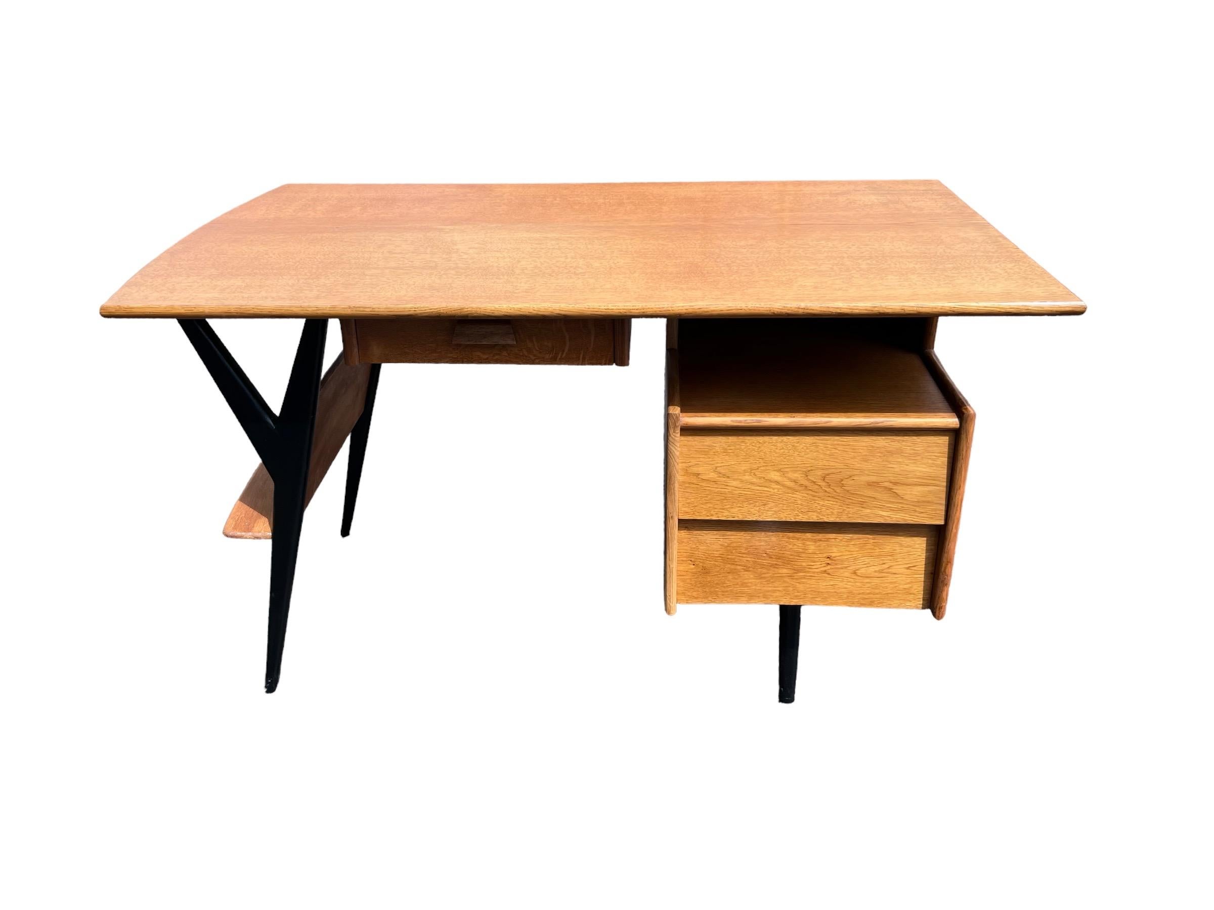 20th Century 1950's desk by Louis Paolozzi  For Sale