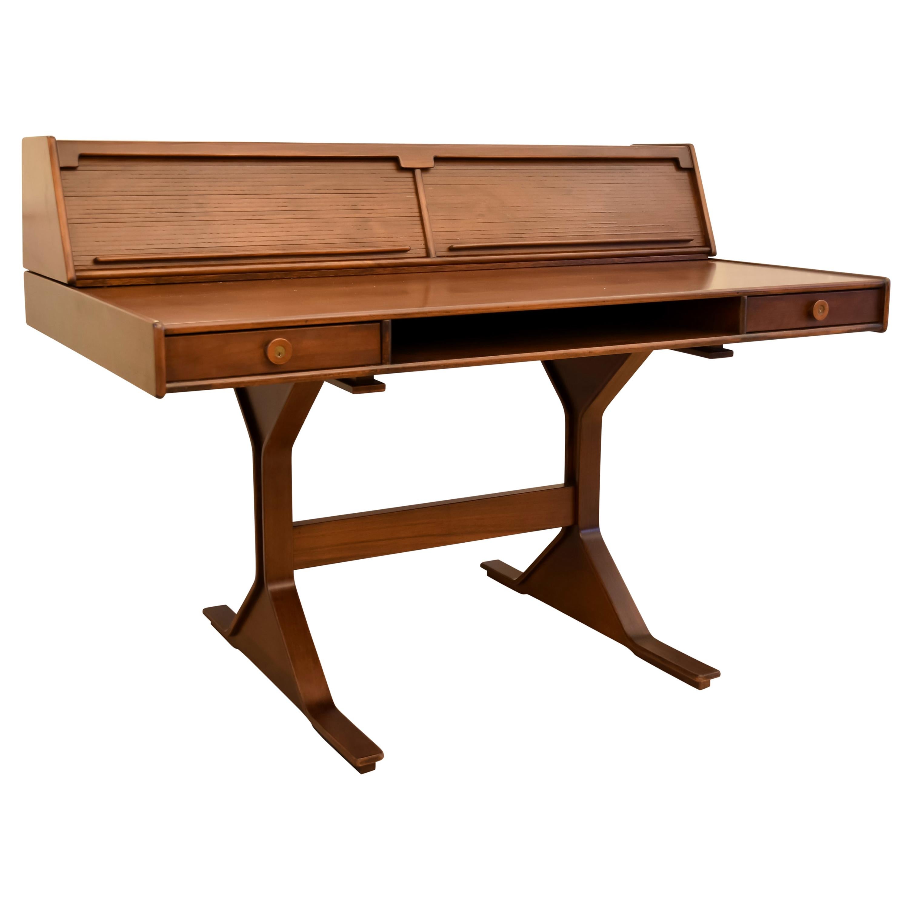 1950s Desk Italian Design by Gianfranco Frattini for Bernini Manufacturer