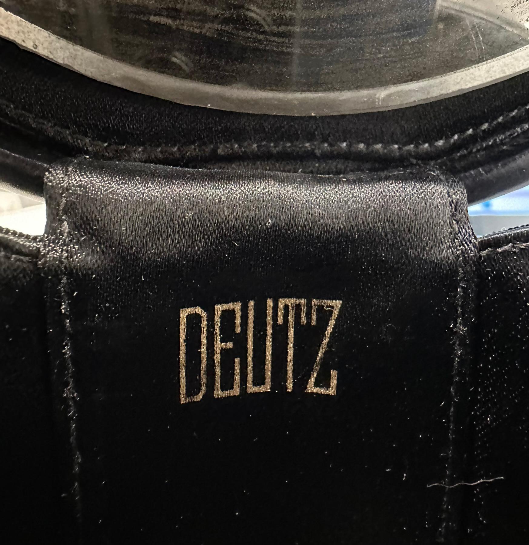 1950 Deutz Nero Maniglia superiore in pelle Moneta d'oro e perline Borsa novità Vtg. in vendita 7