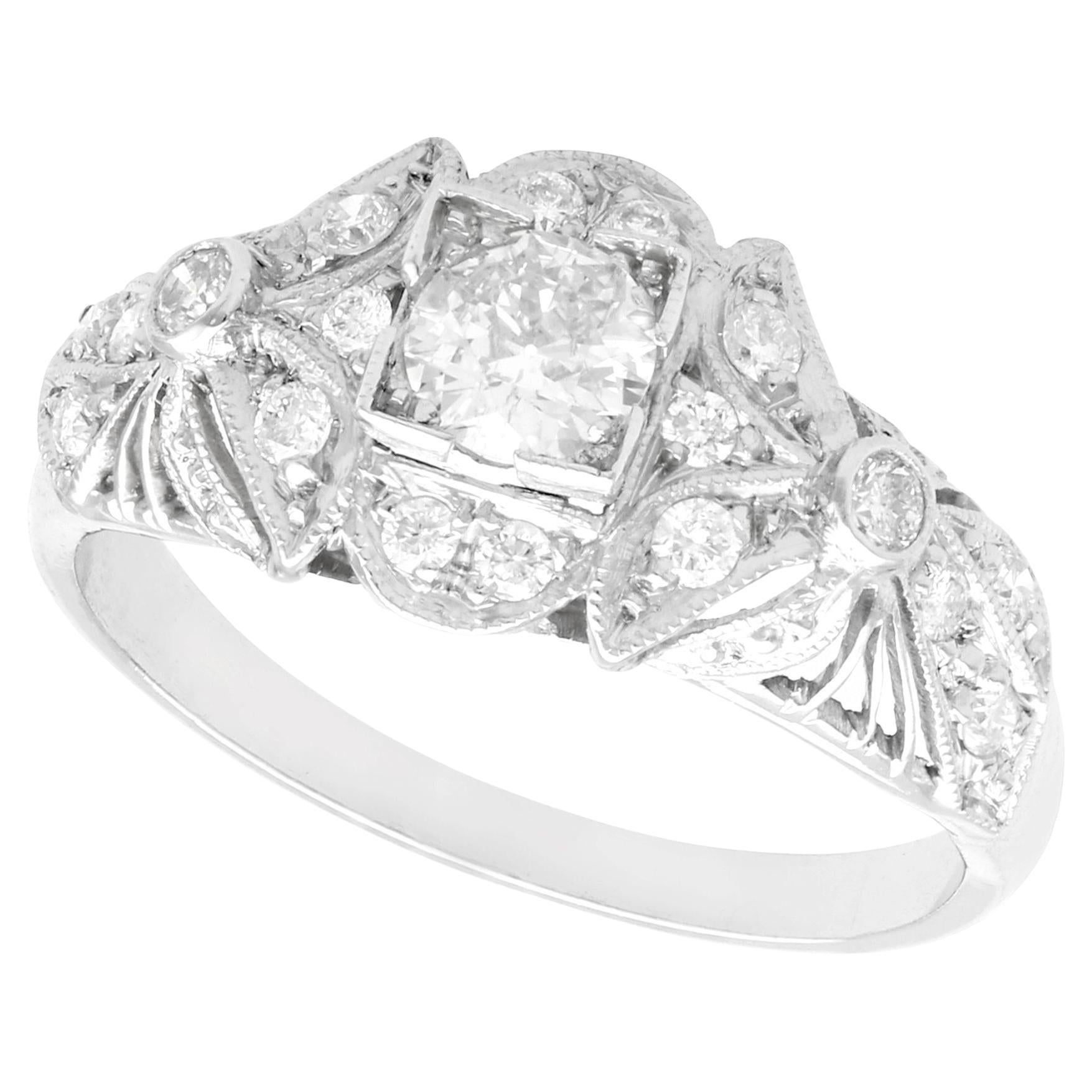 1950s Diamond and Platinum Engagement Ring