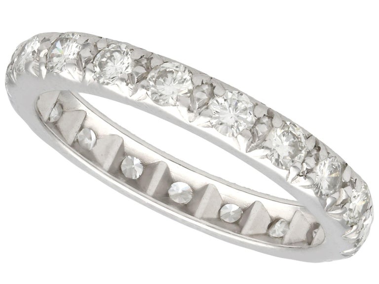 1950s Diamond and Platinum Full Eternity Ring at 1stDibs
