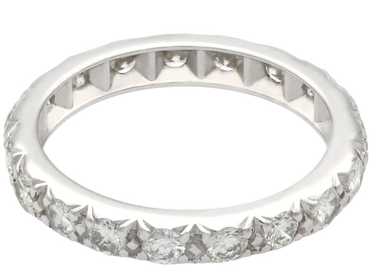 1950s Diamond and Platinum Full Eternity Ring at 1stDibs