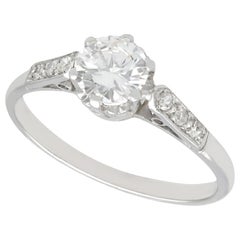 1950s Diamond and Platinum Solitaire Engagement Ring