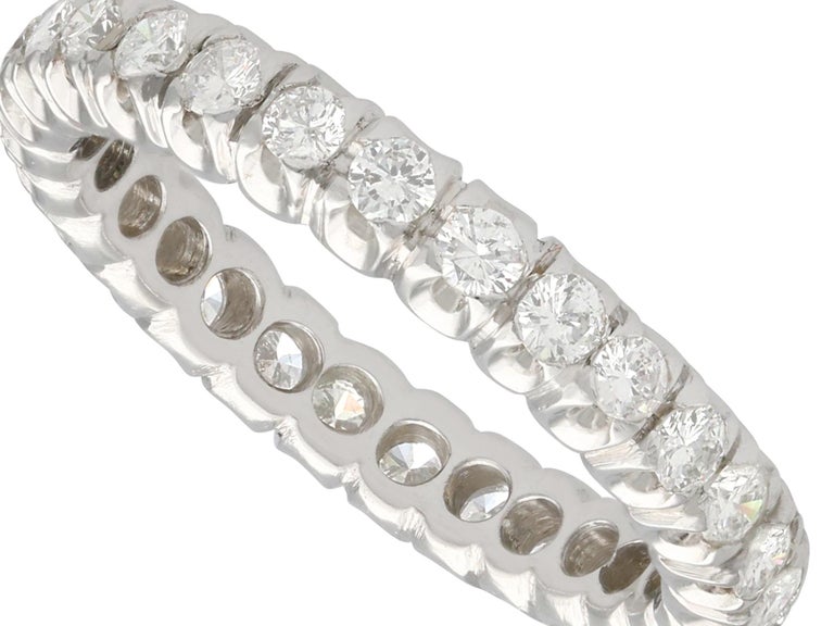 1950s Diamond and White Gold Full Eternity Ring For Sale at 1stDibs