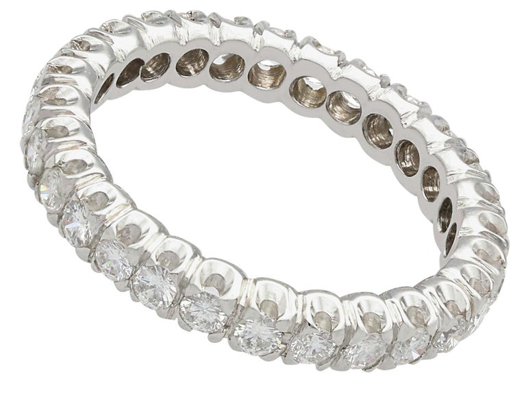 1950s Diamond and White Gold Full Eternity Ring For Sale at 1stDibs