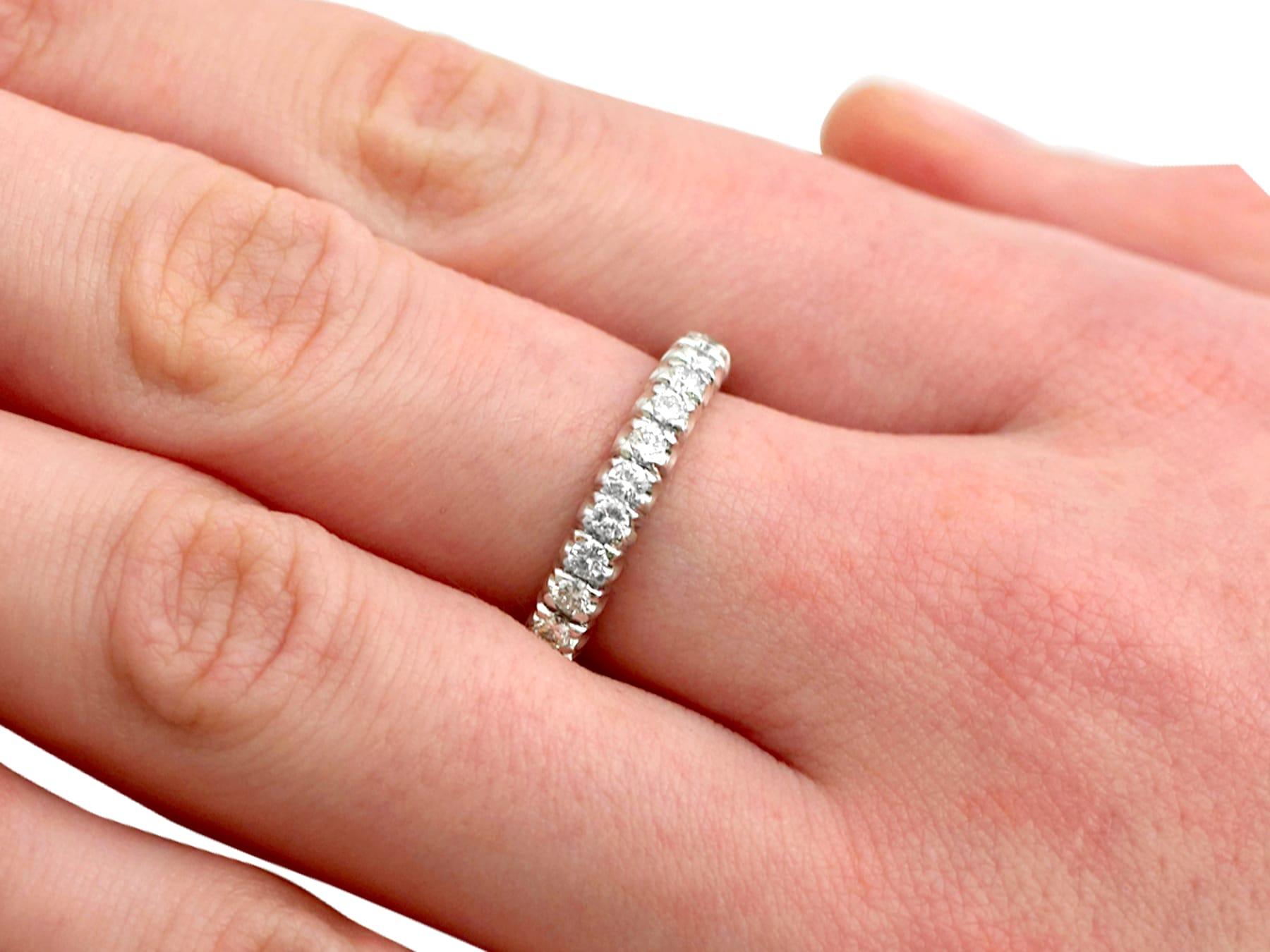 1950s Diamond and White Gold Full Eternity Ring For Sale 1