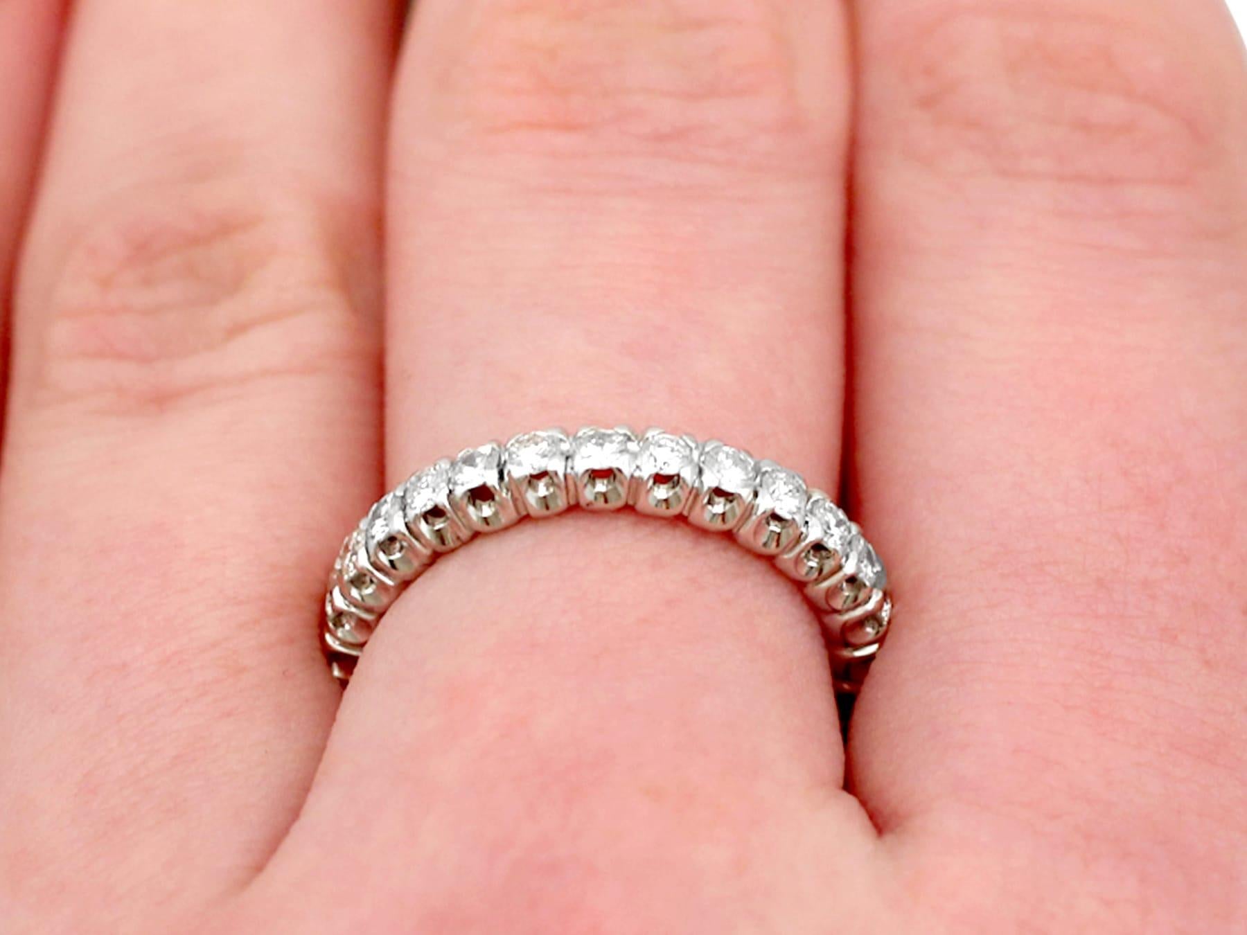 1950s Diamond and White Gold Full Eternity Ring For Sale 2