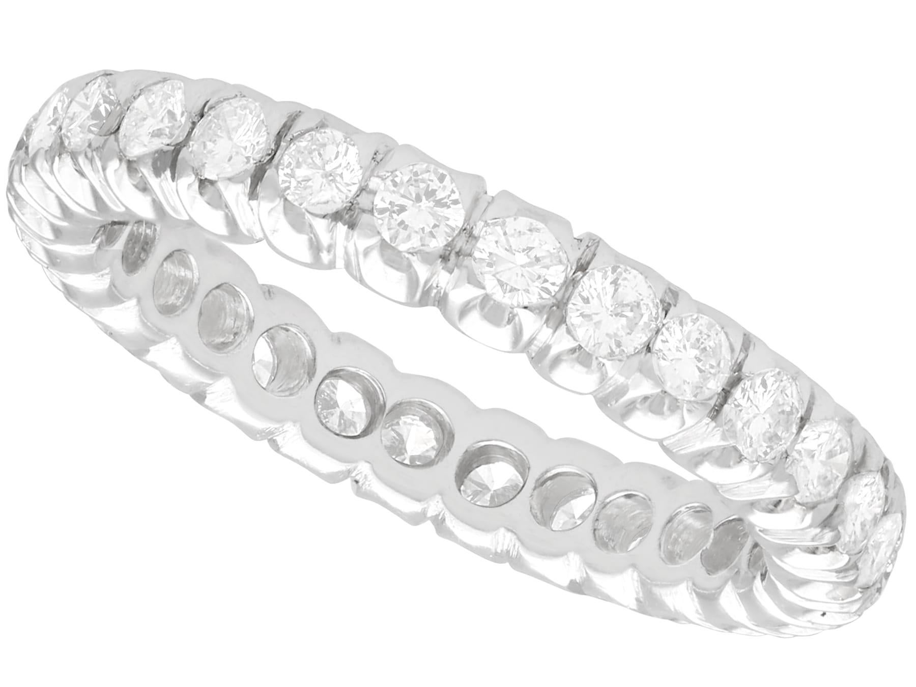 1950s Diamond and White Gold Full Eternity Ring For Sale 3