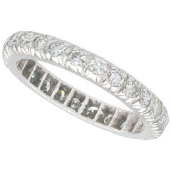 Vintage 1950s Diamond and White Gold Full Eternity Ring