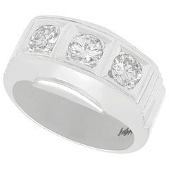 1950s Diamond and White Gold Trilogy Ring