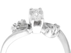 1950s Diamond and White Gold Twist Engagement Ring