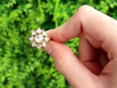 1950s Diamond and Yellow Gold Cluster Engagement Ring