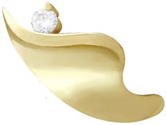 Vintage 0.18ct Diamond and 18k Yellow Gold Stud Earrings, Circa 1950