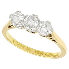 1950s Diamond and Yellow Gold Trilogy Engagement Ring