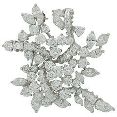 1950s Diamond Handmade Diamond Brooch "Bailey, Banks & Biddle"
