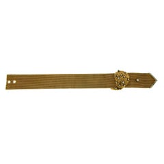1950s Diamond Mesh Gold Ebel Watch Buckle Bracelet
