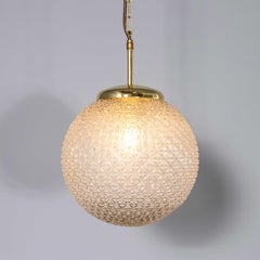 1950's Diamond Opaque Pendant Glass Lamps – 30cm