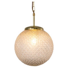 1950's Diamond Opaque Pendant Glass Lamps – 30cm