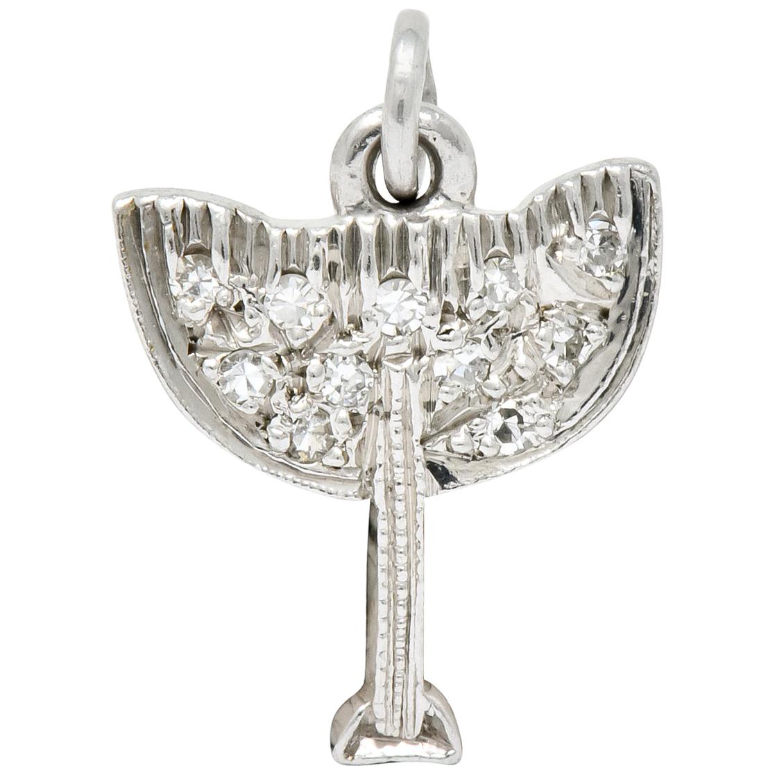 Edwardian Diamond Platinum Horse Saddle Charm