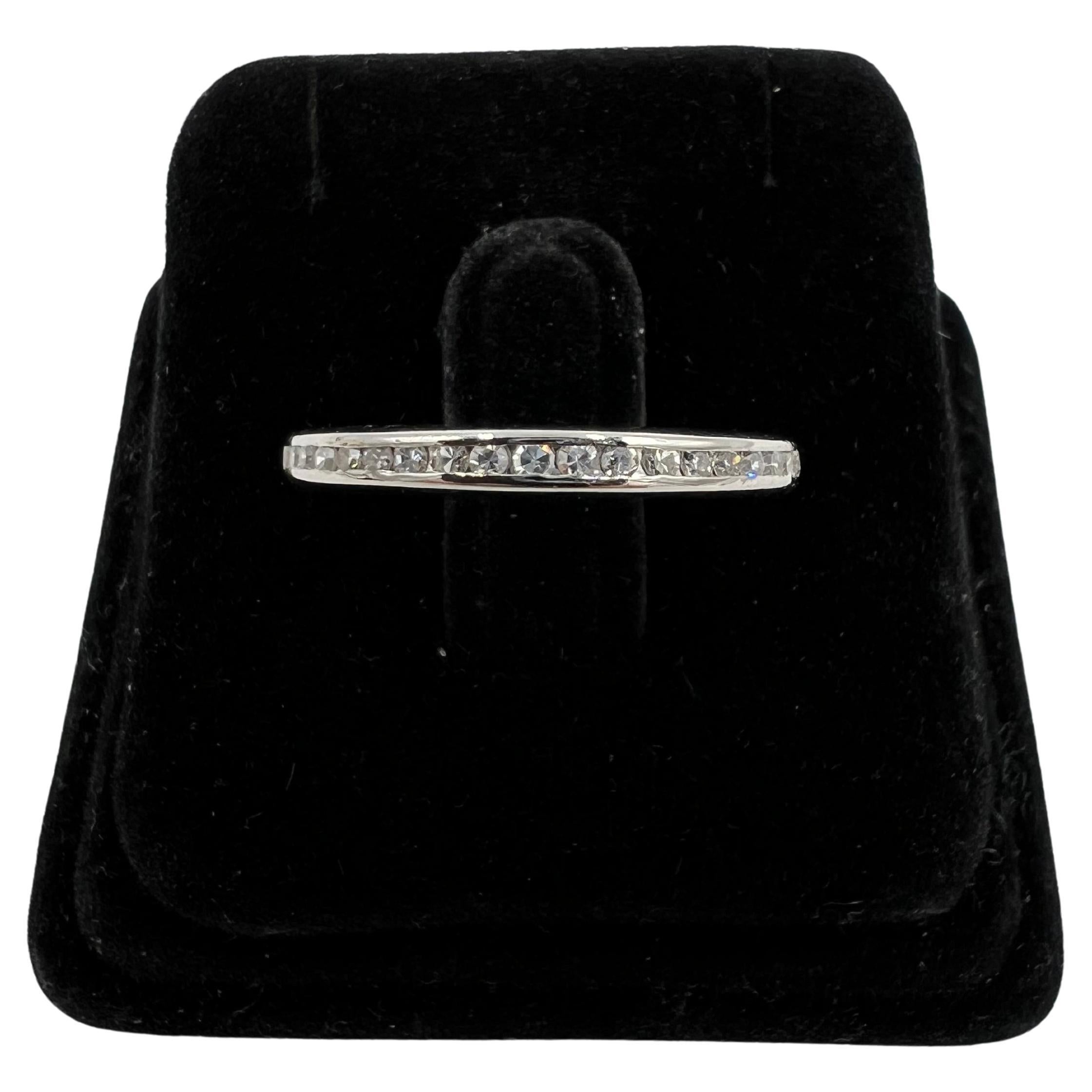 1950s Diamond Platinum Eternity Band Size 6
