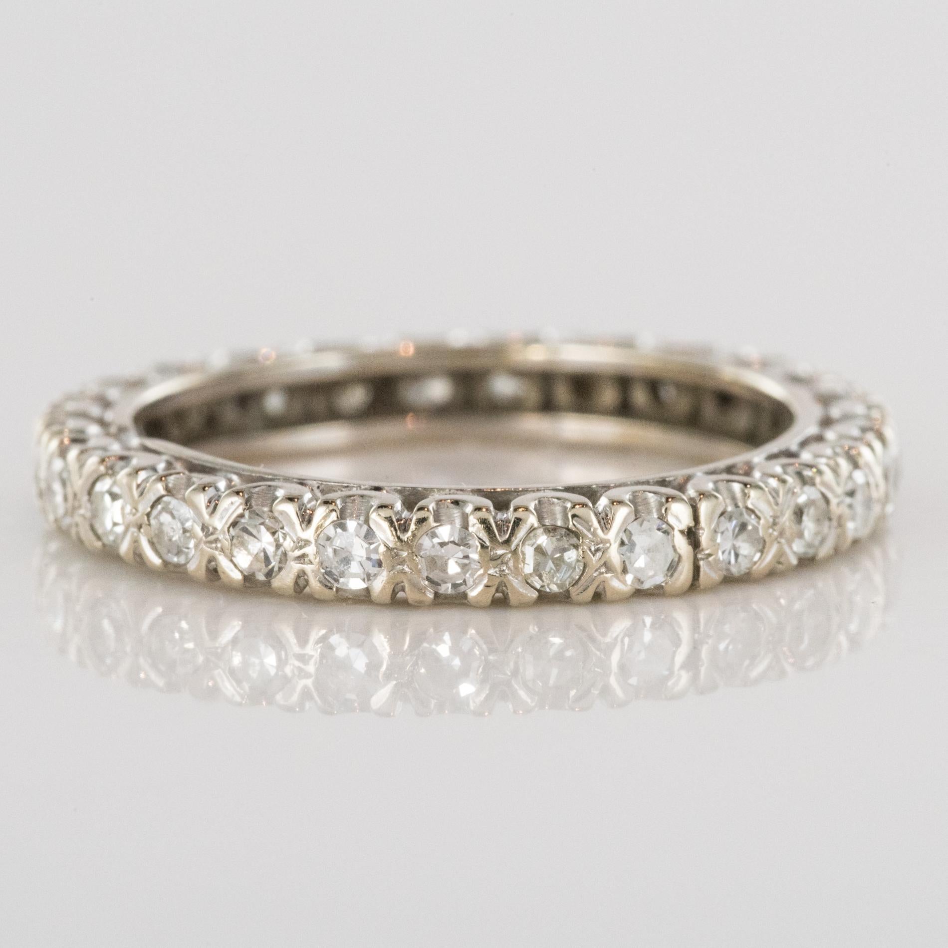 Retro 1950s Diamond Platinum Wedding Ring