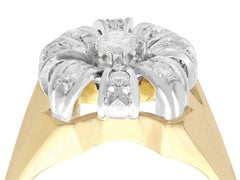 Vintage 0.41ct Diamond Cluster Ring in 14k Gold, Circa 1950