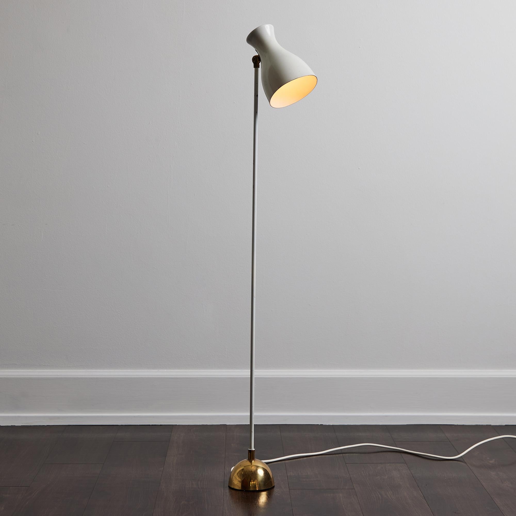 Swiss 1950s Dieter Schulz Model No. 57/416 Floor Lamp for Wohnbedarf AG Schweiz For Sale