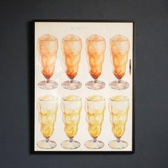 1950s Diner Advertising Malted Milkshakes Designs