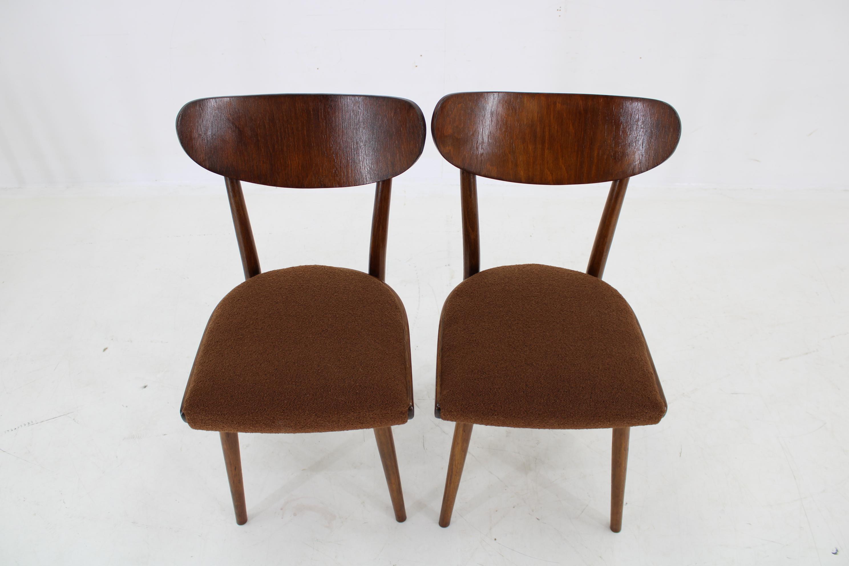 Esszimmerstühle aus Buchenholz in Boucle, Tschechoslowakei, 1950er Jahre im Angebot 6