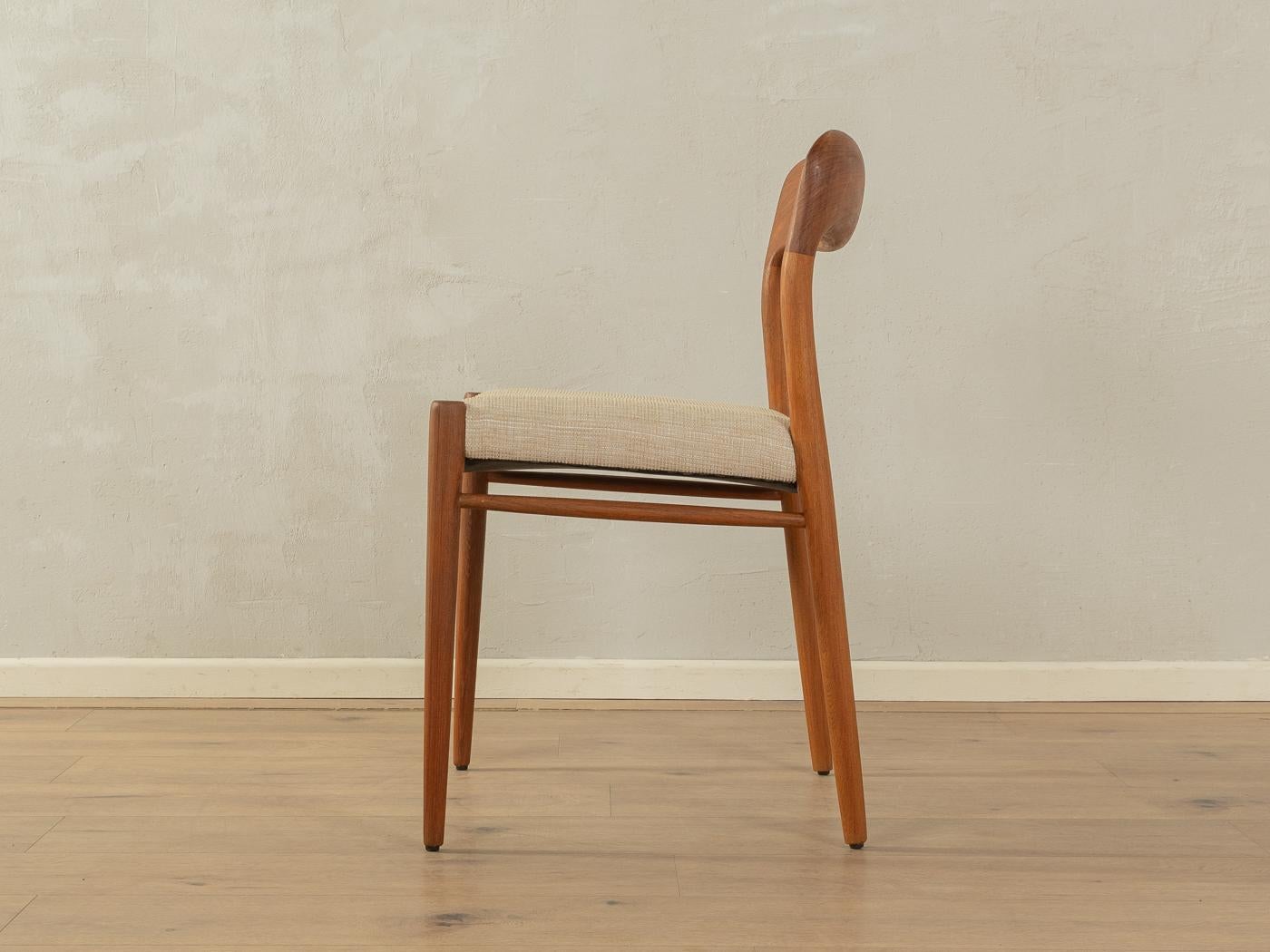 Mid-20th Century 1950s Dining chairs, Niels O. Møller, Model 75  For Sale