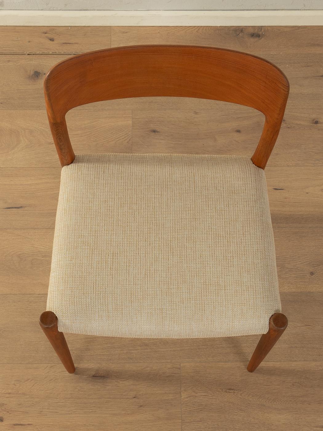 Teak 1950s Dining chairs, Niels O. Møller, Model 75  For Sale