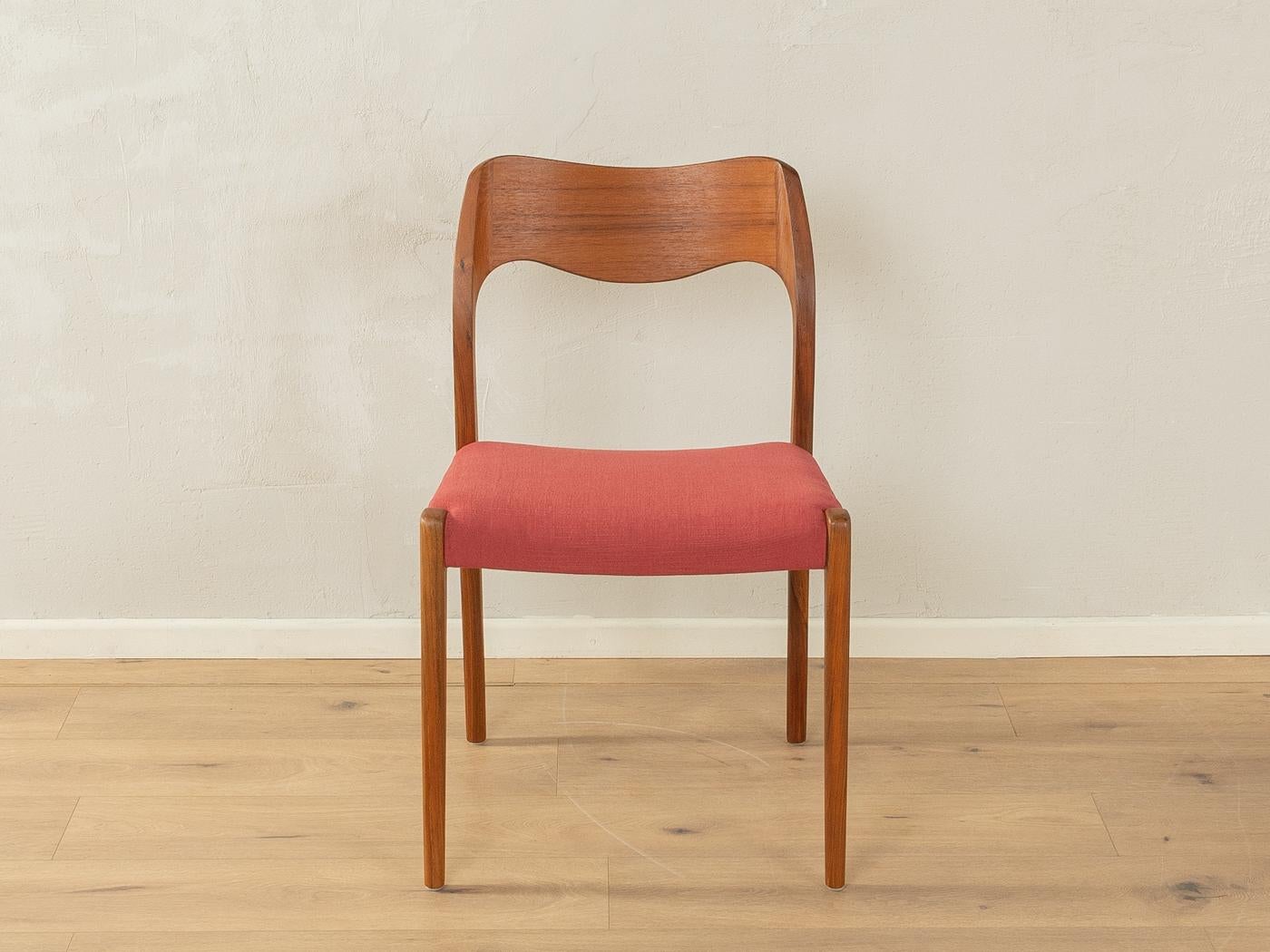 1950s Dining chairs, Nils O. Møller  In Good Condition In Neuss, NW