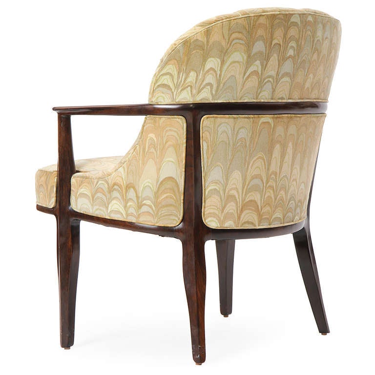 1950s Dining Height Upholstered Janus Chair by Edward Wormley for Dunbar In Good Condition For Sale In Sagaponack, NY