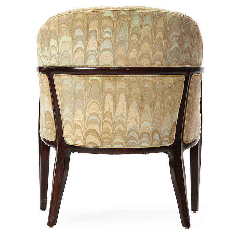 Mid-20th Century 1950s Dining Height Upholstered Janus Chair by Edward Wormley for Dunbar For Sale