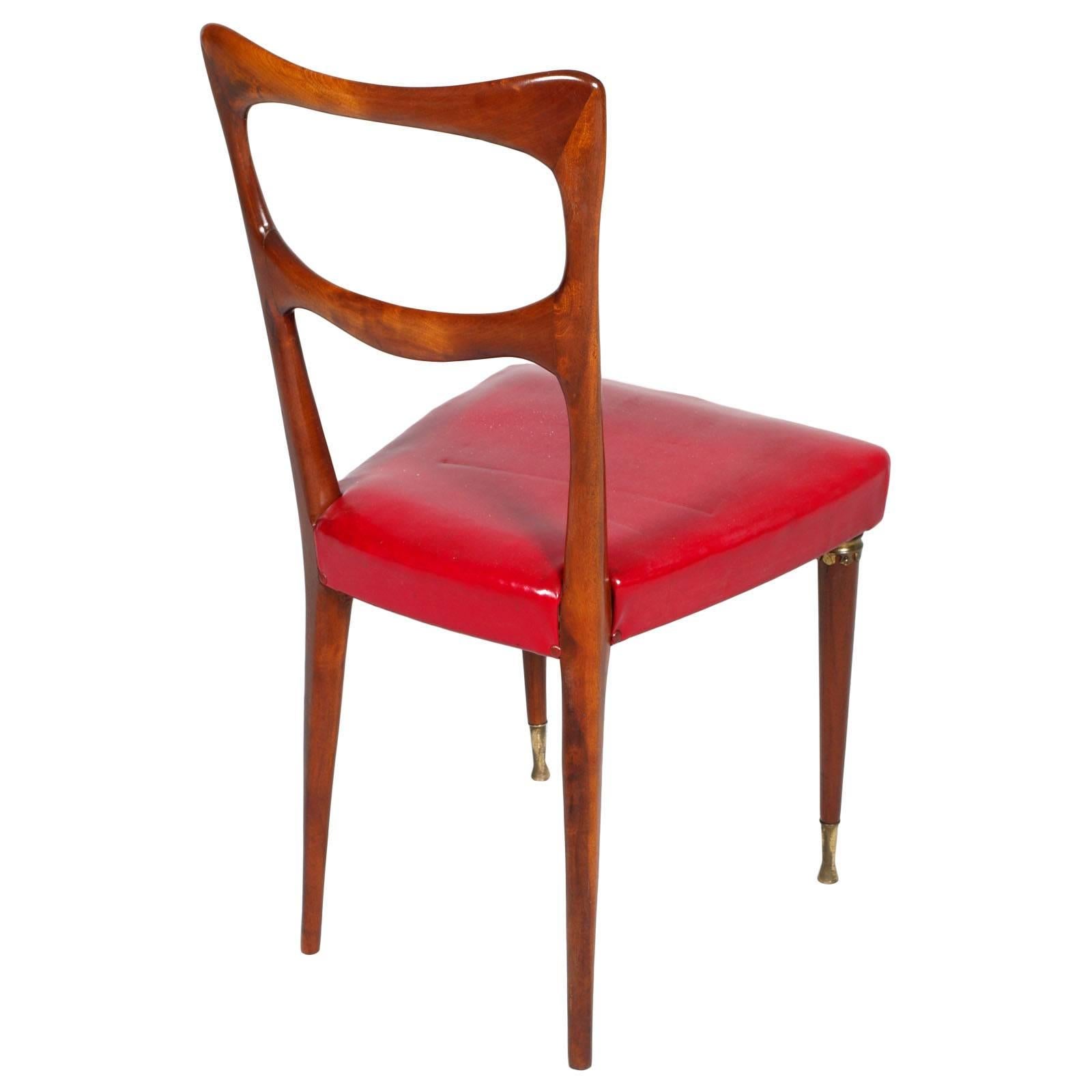 Table de salle à manger et chaises des années 1950 de Cantù, Melchiorre Bega attribué, acajou en vente 3
