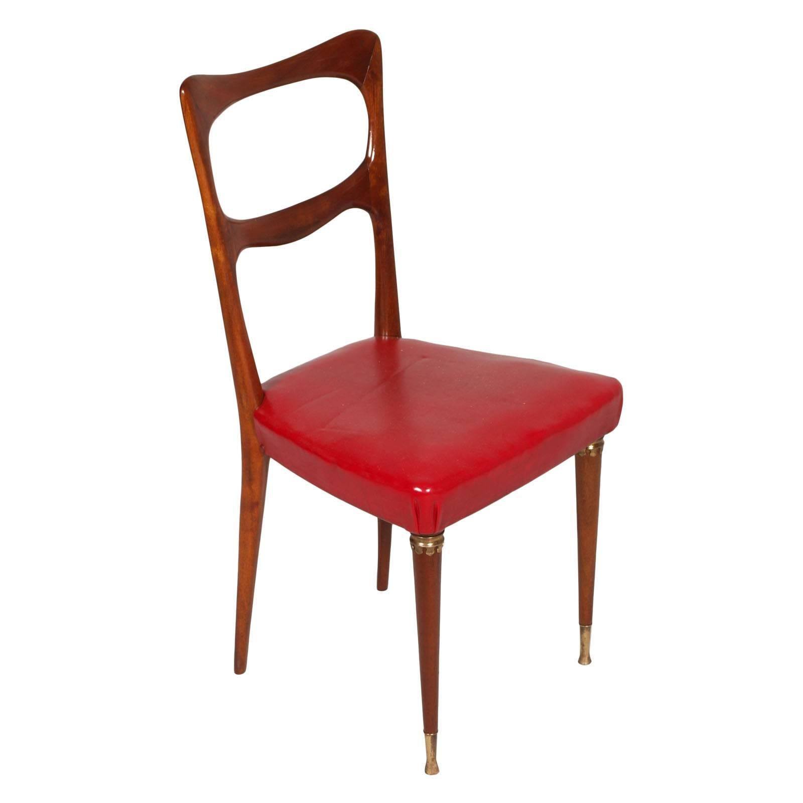 Table de salle à manger et chaises des années 1950 de Cantù, Melchiorre Bega attribué, acajou en vente 1