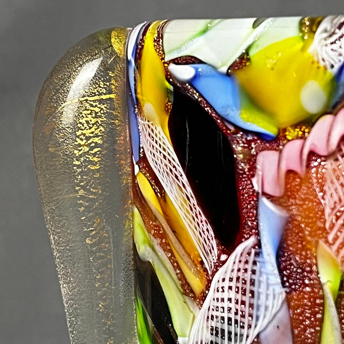 Mid-20th Century 1950's Dino Martens Large Flower Vase in Tutti Frutti Multi-Colored Murano Glass For Sale