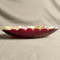 1950's Dino Martens Oval Dish in Tutti Frutti Multi-Colored Murano Glass