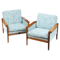 Vintage 1950s 'Diplomat' Pair of Chairs Style Finn Juhl for France and Son