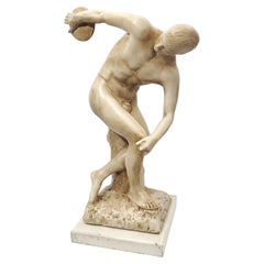 1950s Discobolus Table Sculpture in Plaster and Wood, Grand Tour Style