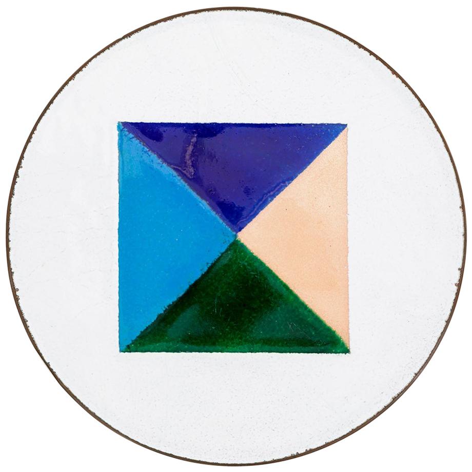1950s Dish in Enameled Copper by Ettore Sottsass For Sale