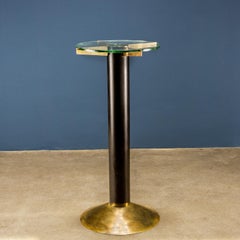 Mid-Century Modern Brass & Glass Display Column, Italian, 1950s