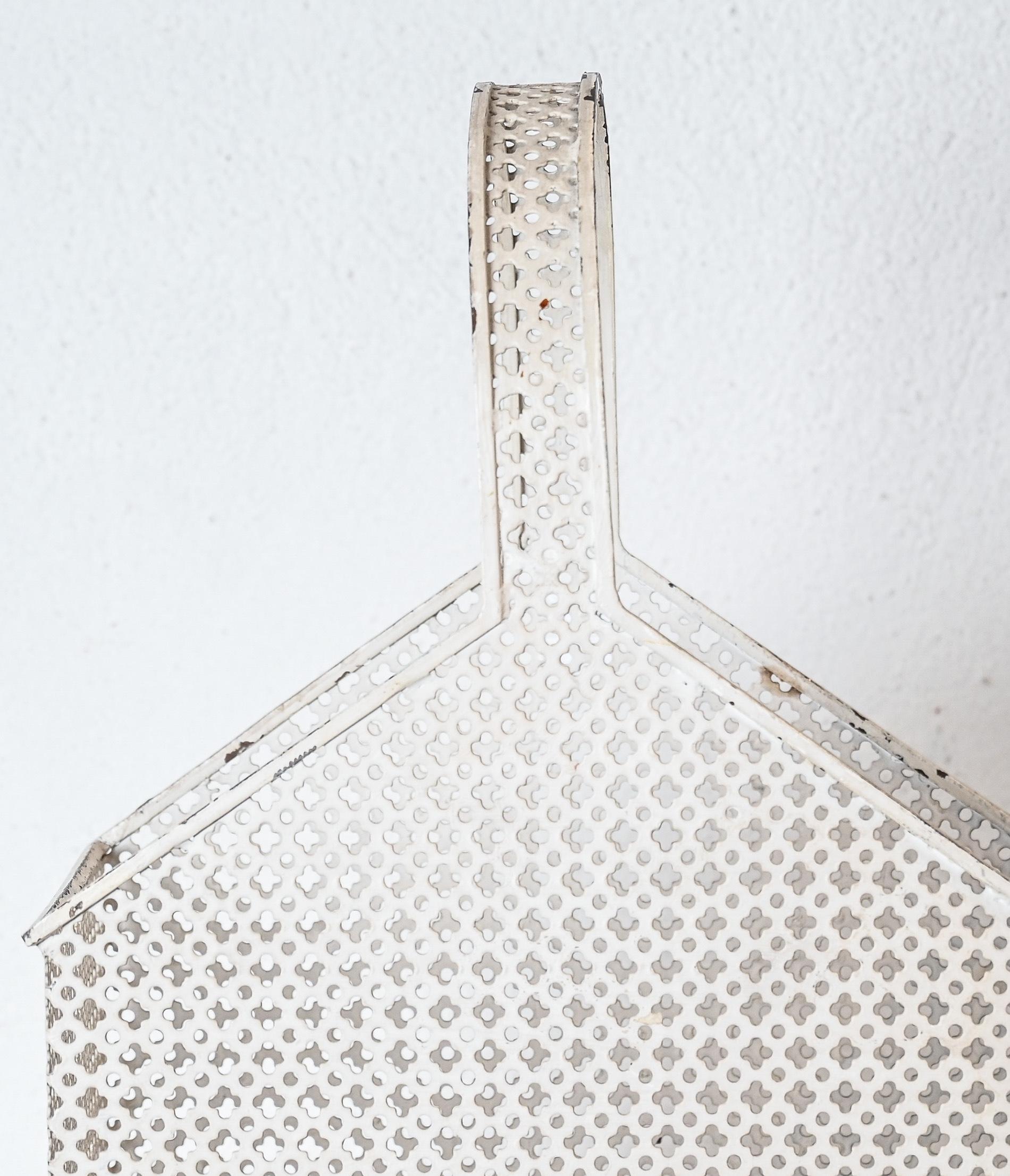 French 1950s documented Mathieu Matégot perforated steel basket