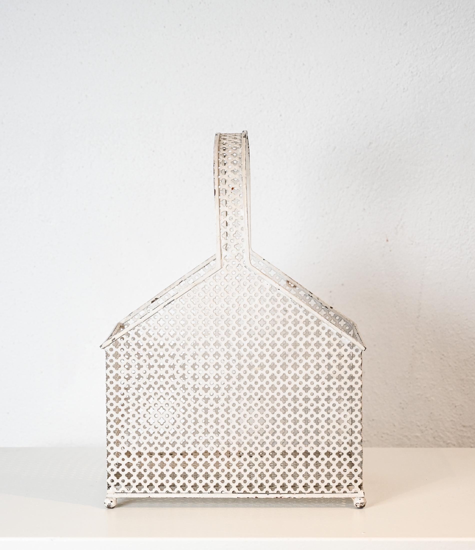 20th Century 1950s documented Mathieu Matégot perforated steel basket