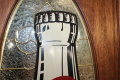 1950s Dodger Beverage Cola Die-Cut Bottle Tin Advertising Sign NOS